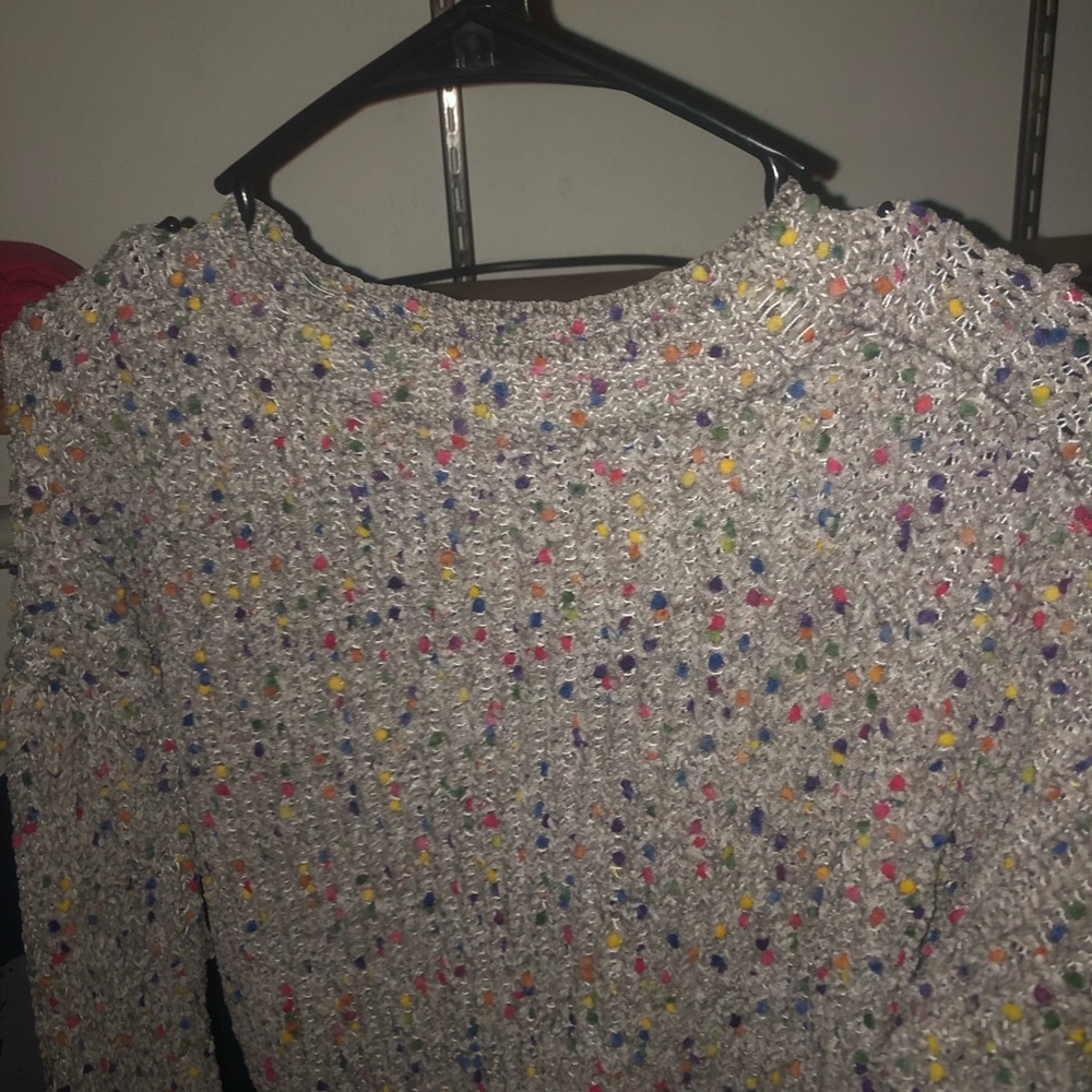 rainbow knit sweater